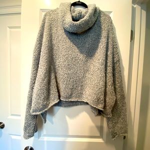 Gray Free People oversized sweater